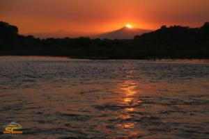 Sunset at the mouth of Cottonwood Creek